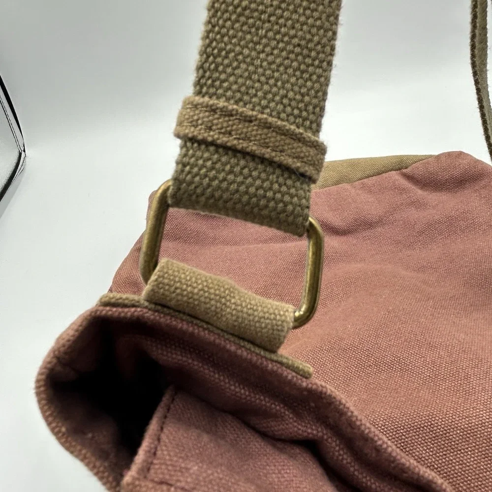 CHALA Patch Crossbody Shoulder Messenger Bag Handbag Purse Olive Khaki Plum EUC‎ - Picture 6 of 16